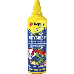 Tropical Antichlor 30ml - Trattamento per Acqua di Rubinetto, Neutralizza Cloro per Acquari