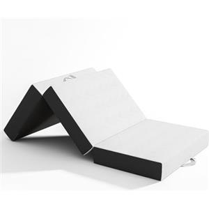 Vesgantti Materasso Pieghevole Singolo, 75x195x15cm Materasso Pieghevole Sfoderabile in Gel Memory Foam da 15 cm (Tri-Fold), Adatto per il Viaggio, il Campeggio, il Letto per gli Ospiti
