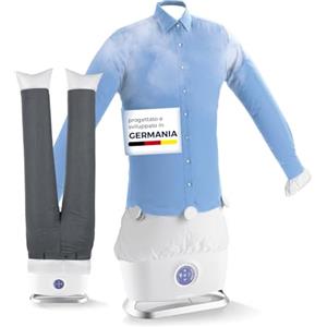 CLEANmaxx Ferro da stiro automatico per camicie PRO STEAM + accessorio per pantaloni | Funzione vapore, display a sfioramento | Per camicie e camicette | Disinfetta, leviga, rinfresca