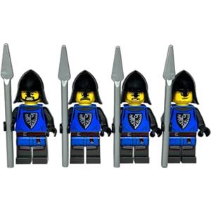 LEGO Cavalieri Minifigure 4 figure dei cavalieri falconi Black Falcon Knights (Cavaliere 3) - Set da collezione per castello dei cavalieri medievale - complemento ideale per set di costruzione 10305