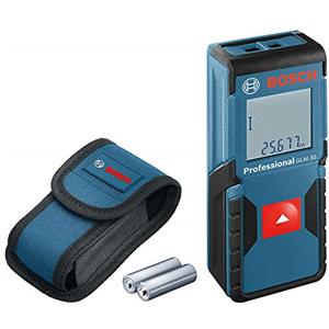 Bosch Professional Distanziometro Laser GLM 30 (Campo di Misurazione: 0,15 - 30 m, 2 Pile a Stilo da 1,5 V, Custodia Protettiva)