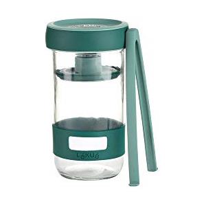 Lékué Kit di utensili per preparare sottaceti fatti in casa con contenitore di capacità 700 ml, verde, unico