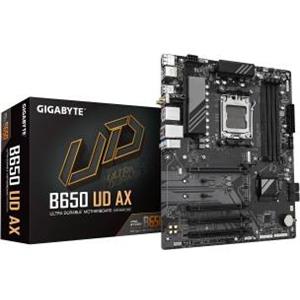 GIGABYTE B650 UD AX Scheda Madre AM5 - Compatibile con CPU AMD Ryzen 7000/8000/9000, VRM 6 2 2, Fino a 7600MHz DDR5 (OC), 4x DDR5, 1x PCIe 5.0 2x PCIe 4.0 M.2, LAN GbE, Wi-Fi 6, USB 3.2 Gen 2