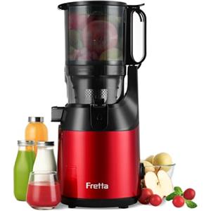 Fretta Estrattore Frutta e Verdura,Fretta Estrattore di succo con apertura di 135mm,Capacità 1,8L Adatta a Frutta e Verdure,Facile pulito,Senza BPA