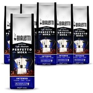 Bialetti Perfetto Moka Caffè Macinato, 1.5 Kg, Intenso - 6 x 250 g