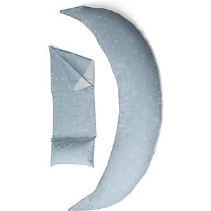 Nuvita 7100 DreamWizard Cuscino Gravidanza e Allattamento - 12 in 1 con Supporto Regolabile - Microsfere - Anallergico e Traspirante - Prodotto in Italia (Grey Star)