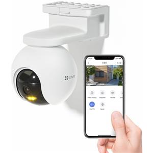 EZVIZ CB8 2K Telecamera WiFi da Esterno 3MP Motorizzata, Telecamera WiFi di Sorveglianza, Videocamera Esterna Pan&Tilt con Copertura Visiva a 360° 210 giorni da 10400 mAh