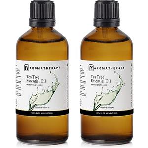 n2 Aromatherapy Olio Essenziale di Albero del Tè (Tea Tree Oil) - 200 ml (2x100ml) - per Pelle, Unghie, Corpo, Diffusori - Puro e Naturale
