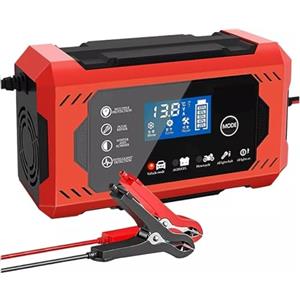 JOJO1-SHOP Avviatore Emergenza Batteria Auto 12V 3-5-6A Caricabatterie Intelligente LCD