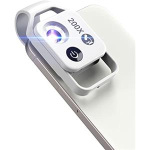 APEXEL Microscopio USB 200X per bambini, microscopio USB con microscopio per adulti per esplorare Micworld con luce LED (bianco)