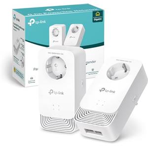 TP-Link PG2400P KIT Powerline Passante G.hn2400, G.hn Wave2 MIMO, 2+2 Porte Gigabit Ethernet, Presa Di Alimentazione Extra, Modalità Di Risparmio Energetico, Plug & Play