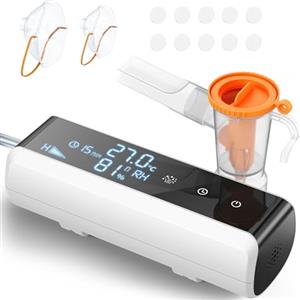 Aidisy Aerosol per Bambini Adulti, LED Intelligente Regolabile Macchina Aerosol con Timer, Ultrasuoni Aereosol Boccaglio e 2 Mascherineper Bambini per Tosse, Asma