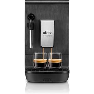 Ufesa Sensazione, Macchina da Caffè Super Automatica, 20 Bar, Caffè Espresso e Cappuccino, Compatta, Personalizzazione del Caffè, Touch Screen, Macinino Integrato