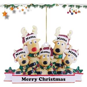 SPHERETRON Palla di Natale Personalizzata Ciondolo 2024 in Resina Sintetica - Decorazioni e Palline Con Nome per Albero di Natale