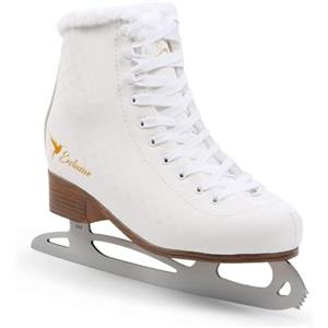 SMJ sport MADIVO SMJ Exclusive - Pattini da Ghiaccio da Donna, per Pattinaggio Artistico, Classici, Colore Bianco, Dimensioni: 36, 37, 38, 39, 40, 41 (38)