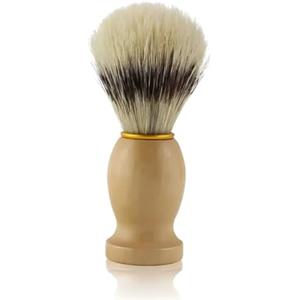 PARENCE.- Pennello da barba con manico in legno - Classico ed elegante, design universale