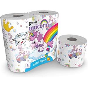Kartika Unicorn carta igienica - 7 confezioni da 4 rotoli cad. = 28 rotoli