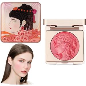 Diyxisk Blush Polvere, in Rilievo Blush in Polvere, L'ultimo Leggero Fard Viso, 6g Fard Illuminante Viso, Luminosità Naturale, Fard Waterproof, Trucco Viso a Lunga Tenuta (Rosa)