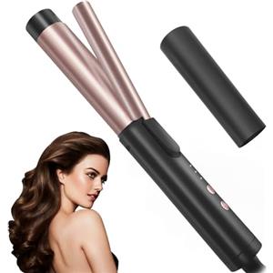 Layhou Ferro Arricciacapelli Elettrico 25mm Bigodino Capelli Portatile Strumento per Lo Styling dei Capelli a Temperatura Regolabile con Manicotto Resistente al Calore Cavo Girevole a 360°