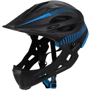 LOVIVER Casco da Bici per Bambini, Casco Integrale, Comodo e Leggero, Casco da Ciclismo per Bambini, per Skateboard, Ciclismo, Nero Blu