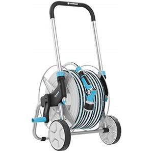 Cellfast Set di Avvolgitubo con Tubo da Giardino da 50 Metri Carrello Portatubo Irrigatore per Prato Connettore Tubo Set di Raccordi da 1 2 Pollice Explorer