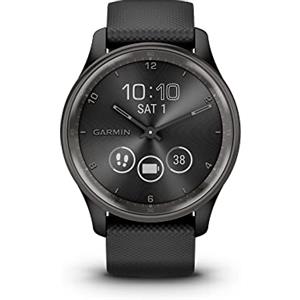 Garmin vívomove Trend, Smartwatch ibrido, Cassa 40mm, Touchscreen LCD e Lancette, Notifiche, Pay, SMS emergenza, Cardio, SpO2, GPS connesso, Monitoraggio 24/7, Sleep Score (Black)