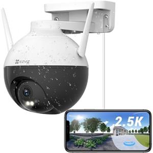 EZVIZ Telecamera WiFi da Esterno Motorizzata,Telecamera WiFi di Sorveglianza, Videocamera Esterna Pan&Tilt con Copertura Visiva a 360 °,con Visione Notturna Fino a 30 m, AI, Impermeabile, C8W 4MP