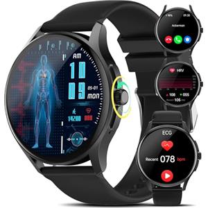 Marsyu Smartwatch Uomo Donna con ECG/HRV/Sonno, 1.39