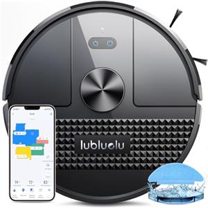 Lubluelu Robot Aspirapolvere Lavapavimenti con Mappatura 4500Pa, Robot Lavapavimenti e Aspirapolvere, Robot Vacuum Mop 3 in 1 per Pavimento e Peli Animali