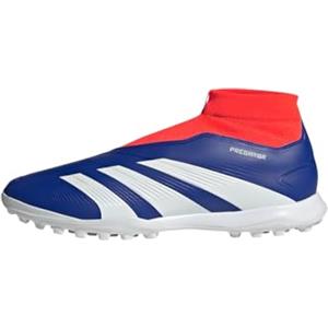 adidas Predator League Laceless Football Boots Turf, Scarpe da Calcio Unisex-Adulto, Lucid Blue/Cloud White/Solar Red, 36 EU