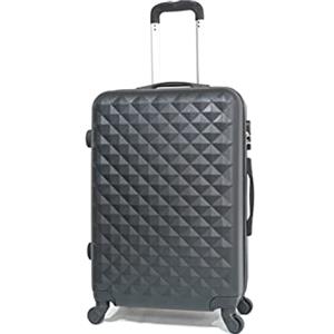 CELIMS - Valigia Media 20 kg Rigida Nero Leggera | Valigia da Stiva 65cm Donna | Lucchetto Integrato | ABS | Trolley Medio 65cm con 4 Ruote