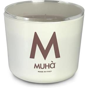 MUHA' | Candela Profumata in Vetro Bianco, Fragranza Acqua e Sale, Profumatore per Ambienti, Formato da 500 Gr