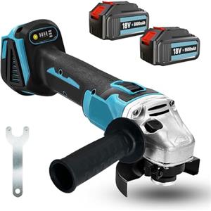 ANUPTTA Smerigliatrice Angolare, Compatibile con Makita DGA517Z, 18V BL1840 BL1850 BL1860 Smerigliatrice Angolare Elettrica, Diametro di 125mm con 2x 5.5Ah Batteria e,1 Accessori, Per Taglio