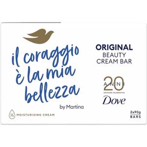 Dove Beauty Cream Bar Original - Saponetta Detergente 2x90g per Pelle Morbida e Idratata