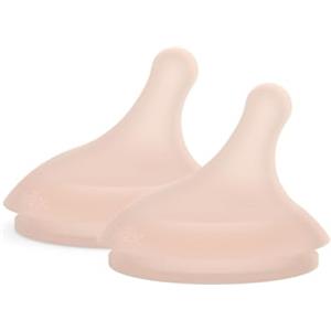 Suavinex, Confezione da 2 Tettarelle per Biberon Zero Zero Anti-Coliche, Flusso Adattabile (A) Si adatta alla Forza di Suzione del Bambino, per Allattamento Misto, +0 Mesi, Medium