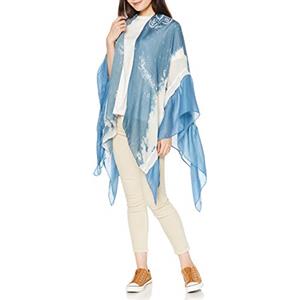 Desigual Kimono_Sunny Mood Sciarpa, Blu (Blue Moon 2051), Taglia Unica Donna