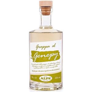 Italian Food Direct Grappa al Genepy Valle d'Aosta - 700 ml - 40% vol. Alpe