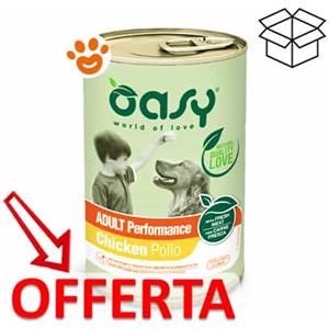 Oasy Dog Lifestage Adult Performance Pollo - Lattina Da 400 Gr - CONFEZIONE RISPARMIO
