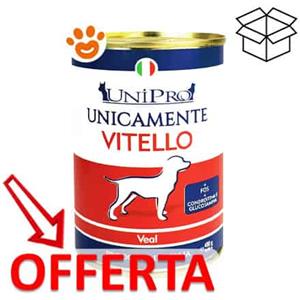 Unipro Cibo Umido Monoproteico per Cani Adulti al Vitello - Barattolo 400g