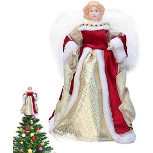 Generico Puntale Per Albero D'angelo | Topper Con Angelo Per Albero Di Natale | Decorazioni Per La Parte Superiore albero angelo | Ornamenti Per Puntale Per Albero Di Natale Con Statuetta Di Angelo