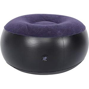 Tiiyee Piccolo Pouf Rotondo Gonfiabile,Pouf da Esterno Poltrona Puff Sacco Morbida Poggiapiedi Auto Floccaggio Divano Sgabello Gonfiabile per Sedersi Interni e Giardino Viaggio Casa Patio Campeggio