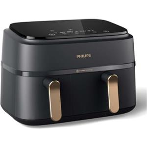 Philips 3000 series Airfryer Dual Basket - Hei?luftfritteuse - 9 l - 1,5 kg - 40 ?C - 200 ?C - 6 Person(en) (NA352/00)