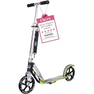 HUDORA BigWheel 205 Pure Scooter, Monopattino per bambini e adulti, Scooter a partire dai 6 anni, City Roller fino a 100 kg, Pieghevole e regolabile in altezza