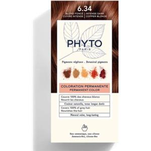 PHYTO Color Kit 6.34 Biondo Scuro Ramato - Colorazione Permanente Senza Ammoniaca con Pigmenti Vegetali