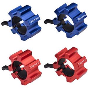 Diamond Coppia Ferma Pesi a Collare in Alluminio Blu Ø50 mm - Sgancio Rapido e Sicuro per Bilanciere Olimpionico