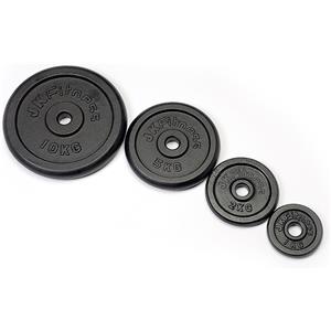 JK Fitness Disco in Ghisa Ø 25 mm - Peso 1 kg, Adattabile a Bilancieri e Manubri