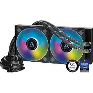 ARCTIC Liquid Freezer II 280 A-RGB Sistema di Raffreddamento PC Dissipatore Liquido ad Acqua per CPU AIO con A-RGB, pompa controllata PWM, velocità della ventola: 200-1900 RPM, LGA1700 compatibile