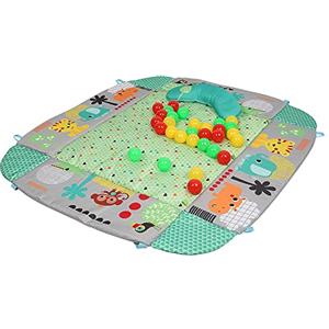 HUOLE Palestrina Multifunzione Evolutiva per Neonati e Bambini, 5-in-1 Giocattoli Sensoriali, Cuscino Ergonomico, Tappetino Gioco Imbottito Morbido, Struttura Bodybuilding per Bambini (97,5 * 54 * 109 cm)