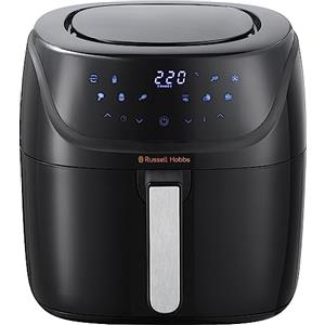 Russell Hobbs Friggitrice ad Aria XXL 8 l - Design Compatto, 10 Funzioni Pre-impostate di cottura - Temperatura Max 220°; Lavabile in lavastoviglie; Shake Alert; No olio, SatisFry Air Fryer 27170-56