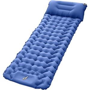 Bibykivn Materasso Gonfiabile Singolo Campeggio, Letto Gonfiabile da Campeggio Ultraleggero, Ultraleggero Materassino Trekking, Letto Gonfiabile per Campeggio Alpinismo Viaggio (Blu)